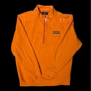 Vineyard Vines Orange Quarter-Zip Sweatshirt
